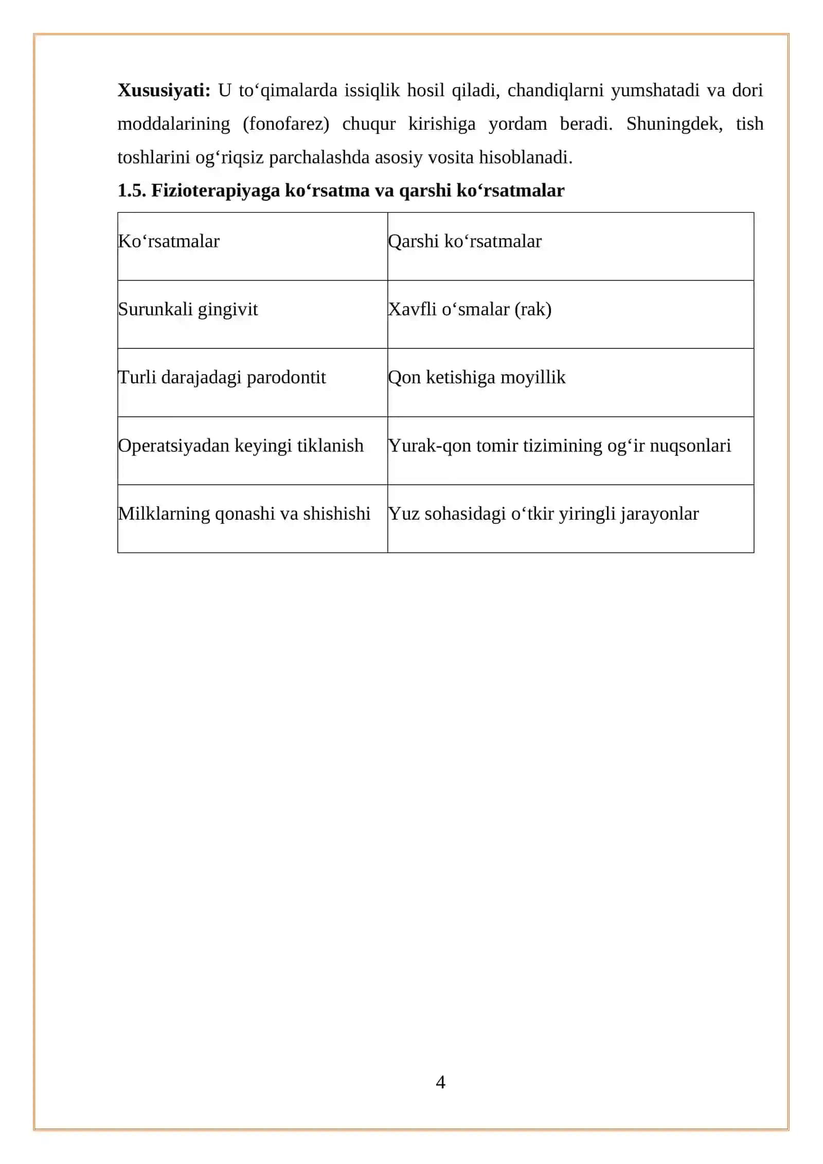 Parodont kasalliklarining fizioterapevtik davolash usullari 4