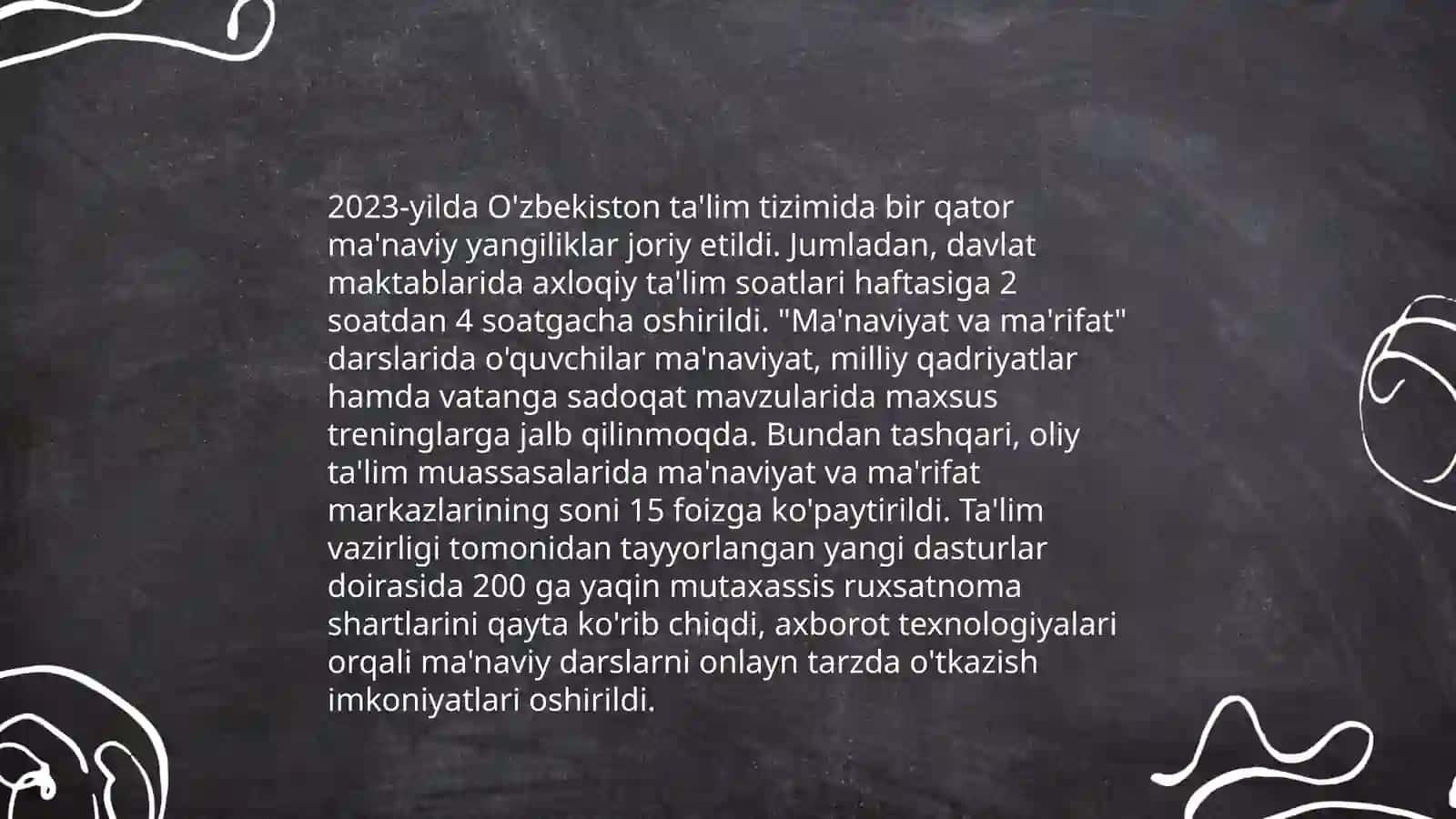 Yangi O'zbekistonda amalga oshirilayotgan ma'naviy o'zgarishlar 4
