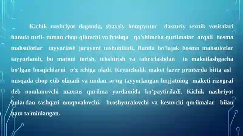 Nashriyottizimi. Page Maker dasturiva unda ishlash asoslari 4