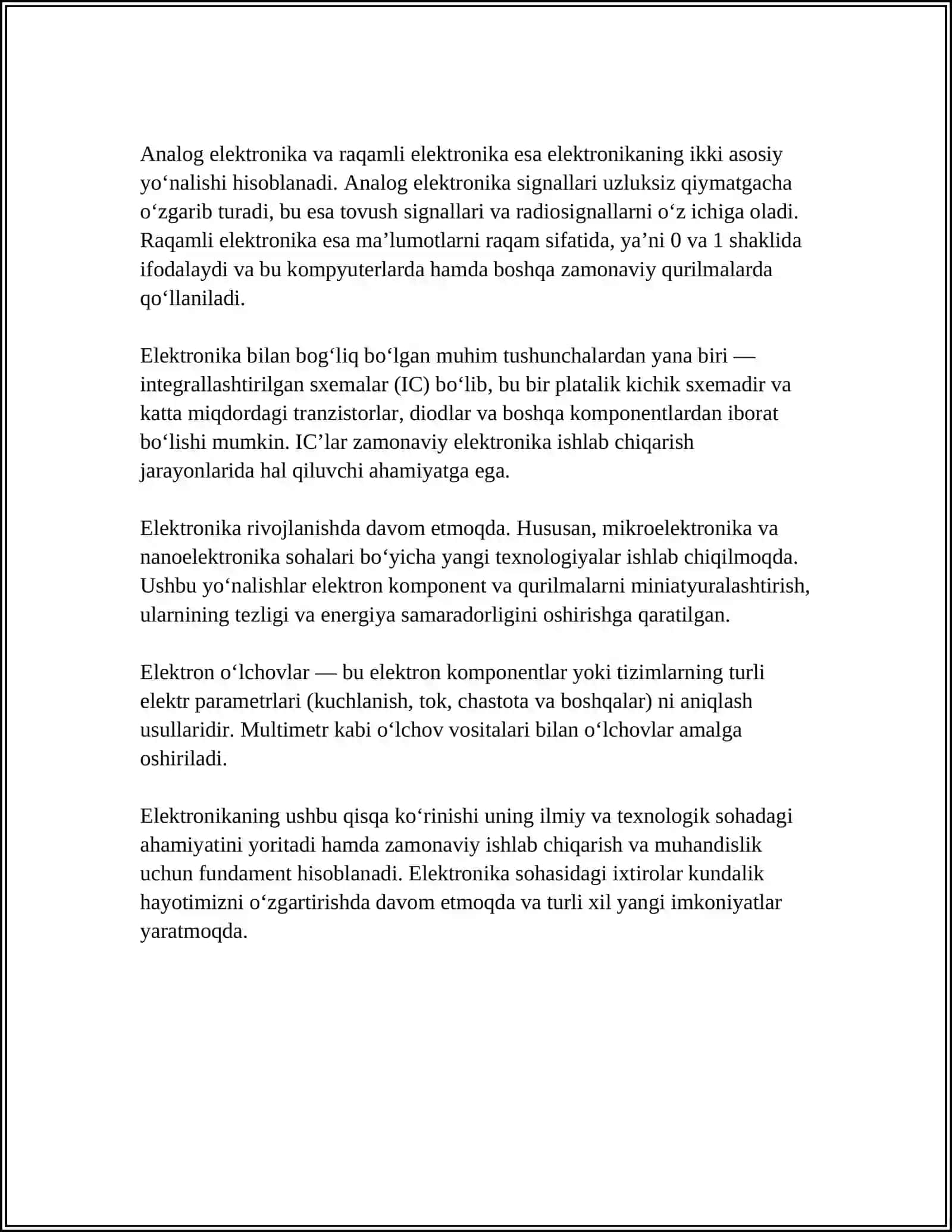 SPINLI ELEKTRONIKA VA UNING ELEMENTLARI 4