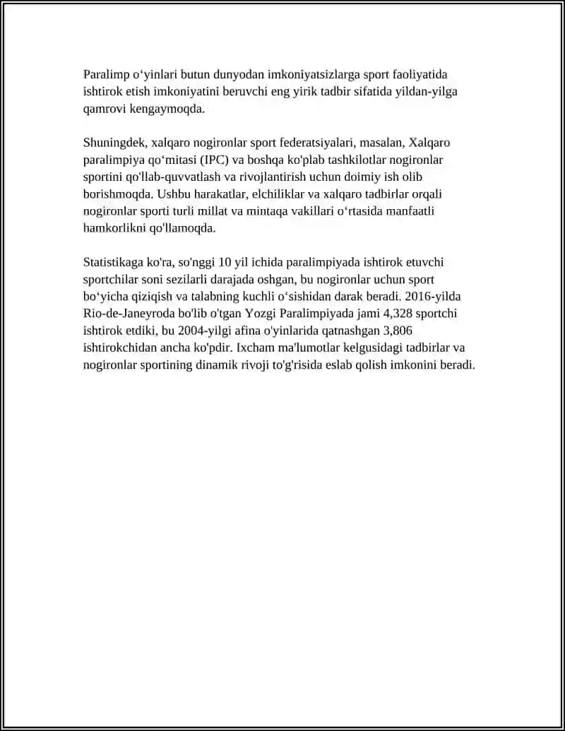 NOGIRONLAR SPORTINING RIVOJLANISH TARIXI 4