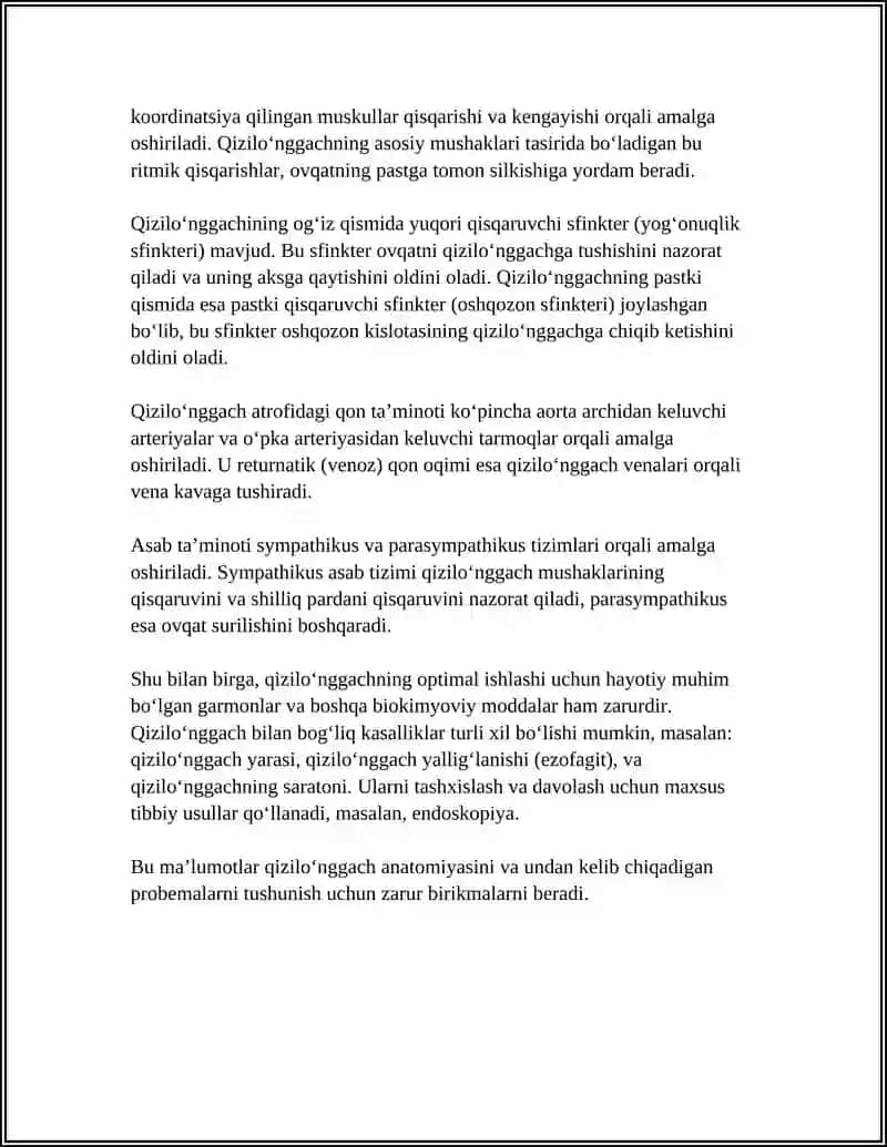 Qizilo'nggachning anatomik tuzilishi 4