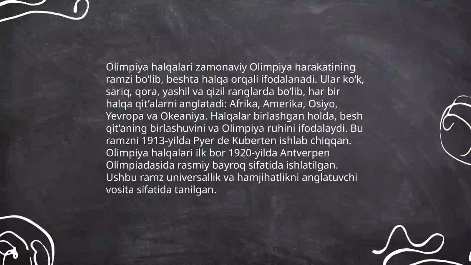 Olimpiya ramzlari: tarixi, mazmun-mohiyati, foydalanish tartibi 4