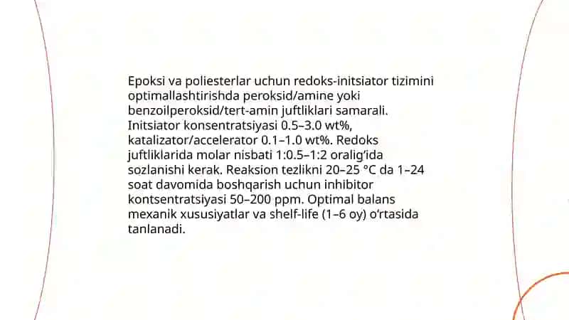 Bog‘lovchi mаteriаllаrining qotish jаrаyonlаrini normаl temperаturа shаroitlаridа tezlаshtirish usullаri 4