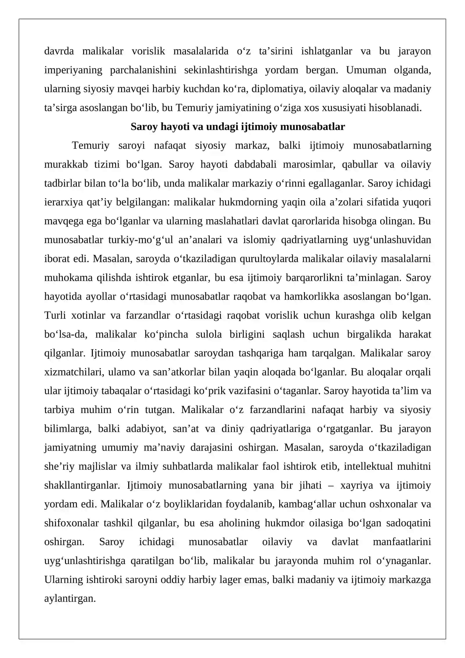 Temuriy maliklarning ijtimoiy sohadagi faoliyatlari 4
