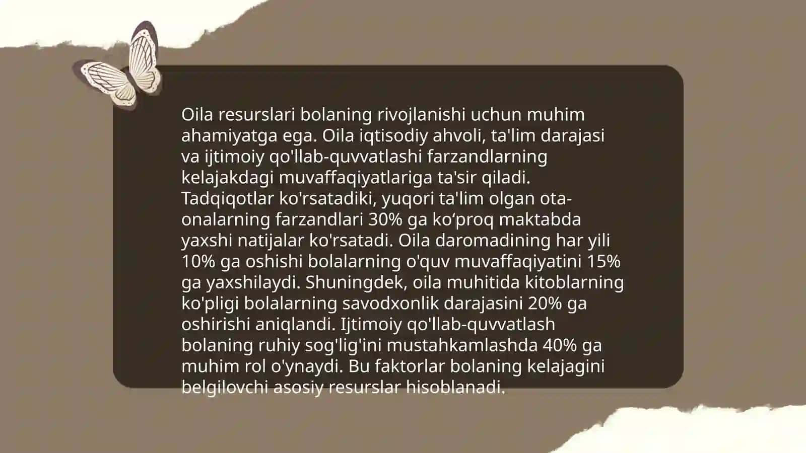 Alohida yordamga muhtoj bolani va uni atrofdagilarni faoliyatlarini baholab borish. Buning uchun baholash ramkasidan foydalanish 4