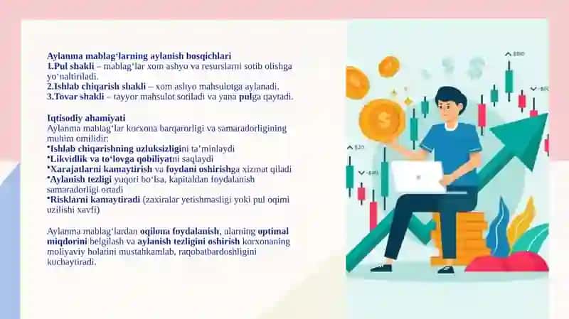 Aylanma mablag’larningf oydalanish samaradorligi statistikasi taqdimot 4