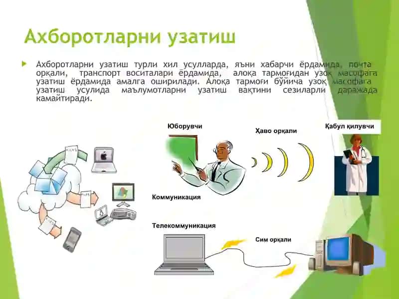 АХБОРОТ ВА УНИНГ АҲАМИЯТИ  Axborot va uning ahamiyati 4