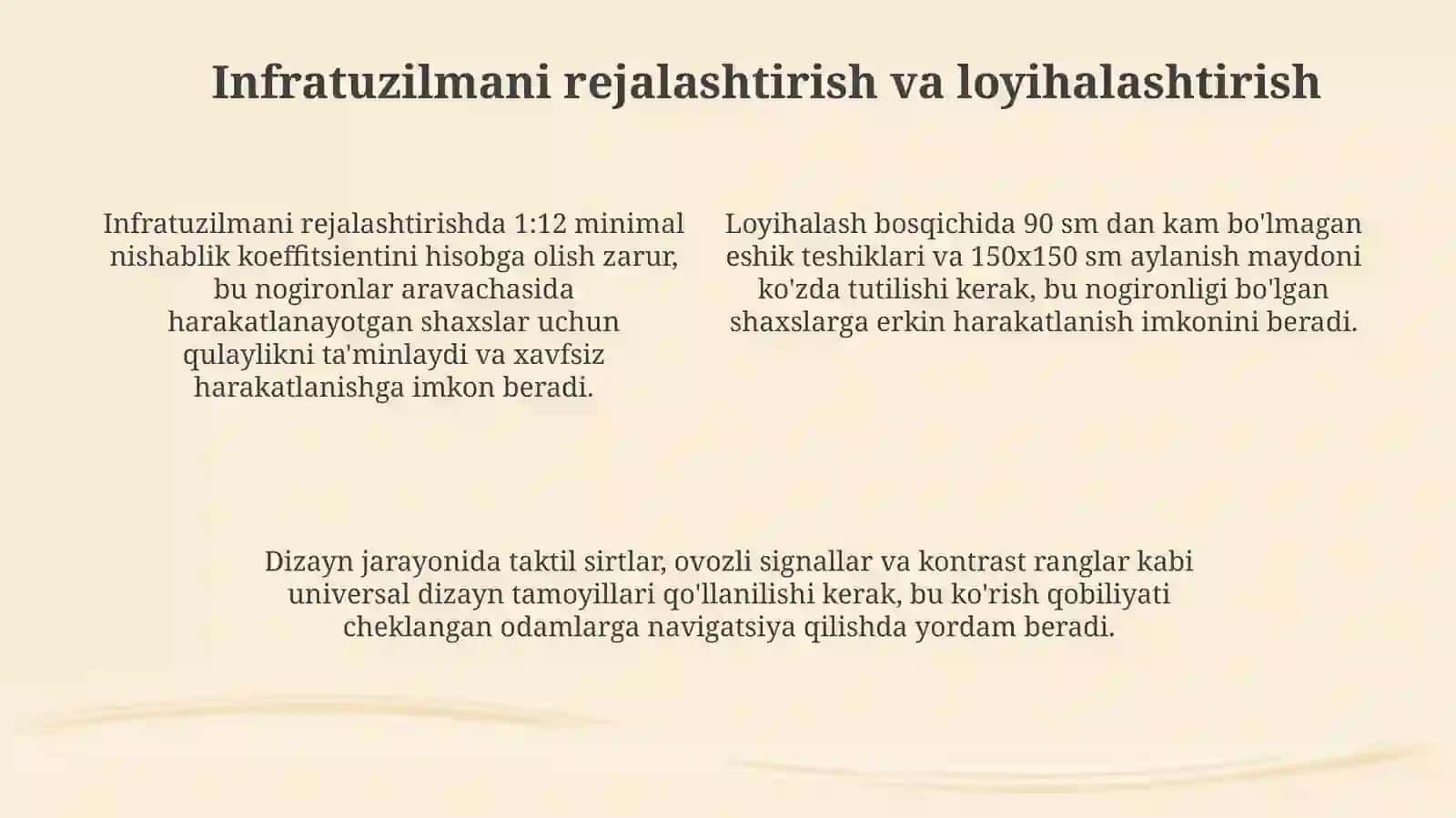 Nogironligi bo'lgan shaxslar uchun turizm infratuzilmasi 4