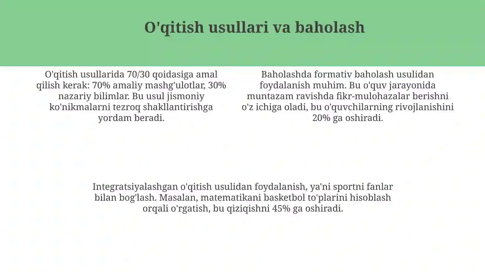 Jismoniy tarbiya va sportda ta'lim tamoyillari 4