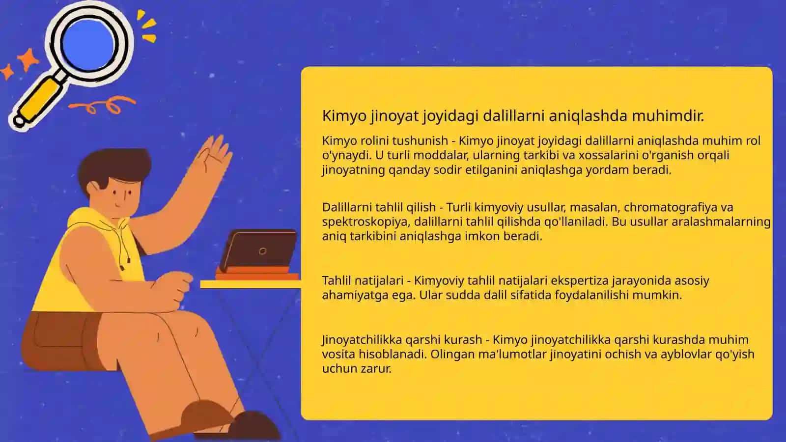 Kriminalistikada kimyoning oʻrni 4