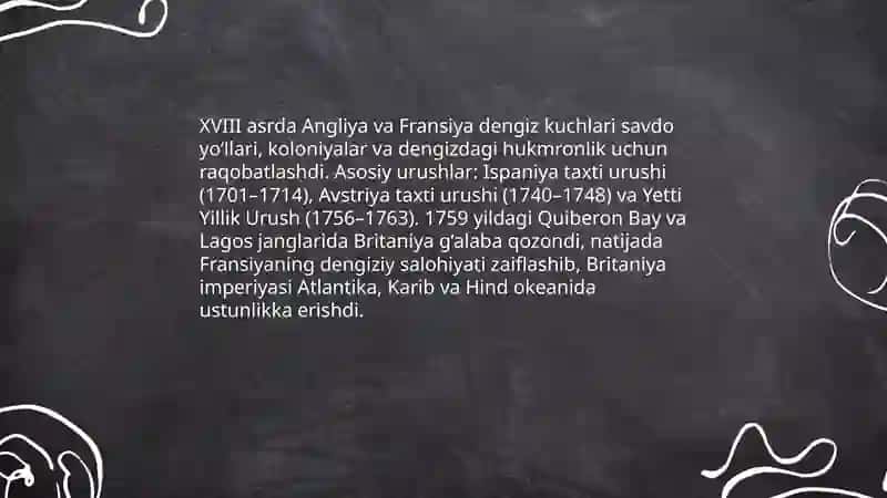 XVIII asrdagi xalqaro munosabatlarda Fransiya va Angliya raqobati 4