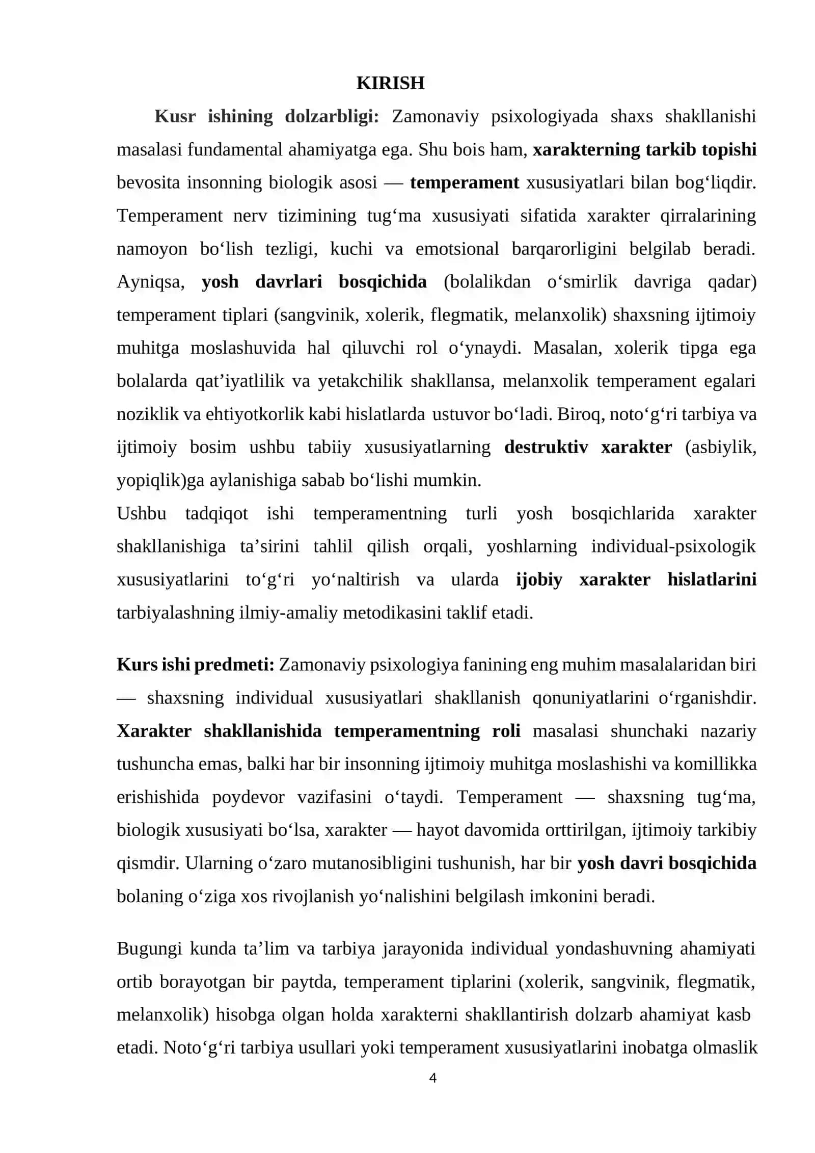 Xarakter shakllanishida temperament roli (yosh davri bosqichida) 4