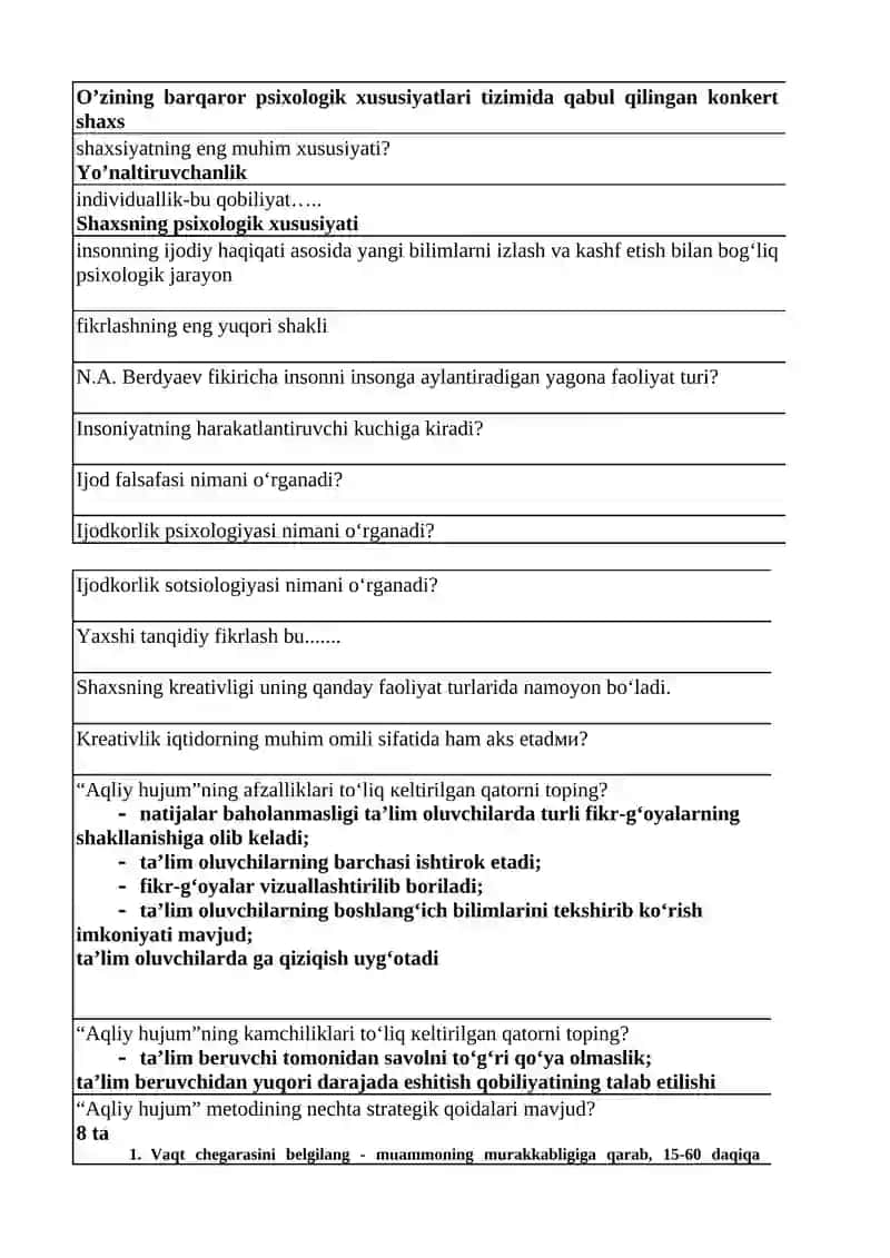 Tanqidiy fikrlash 4