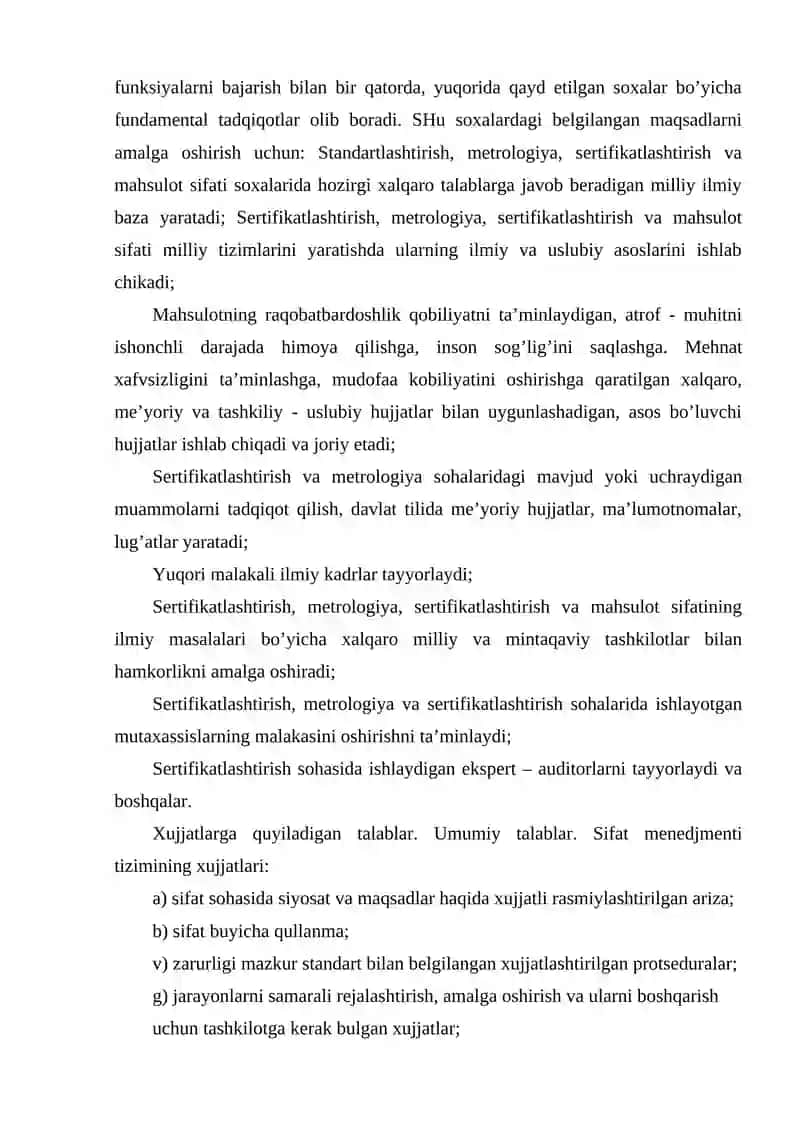 Sifat menejmenti tizimini hujjatlashtirish 4
