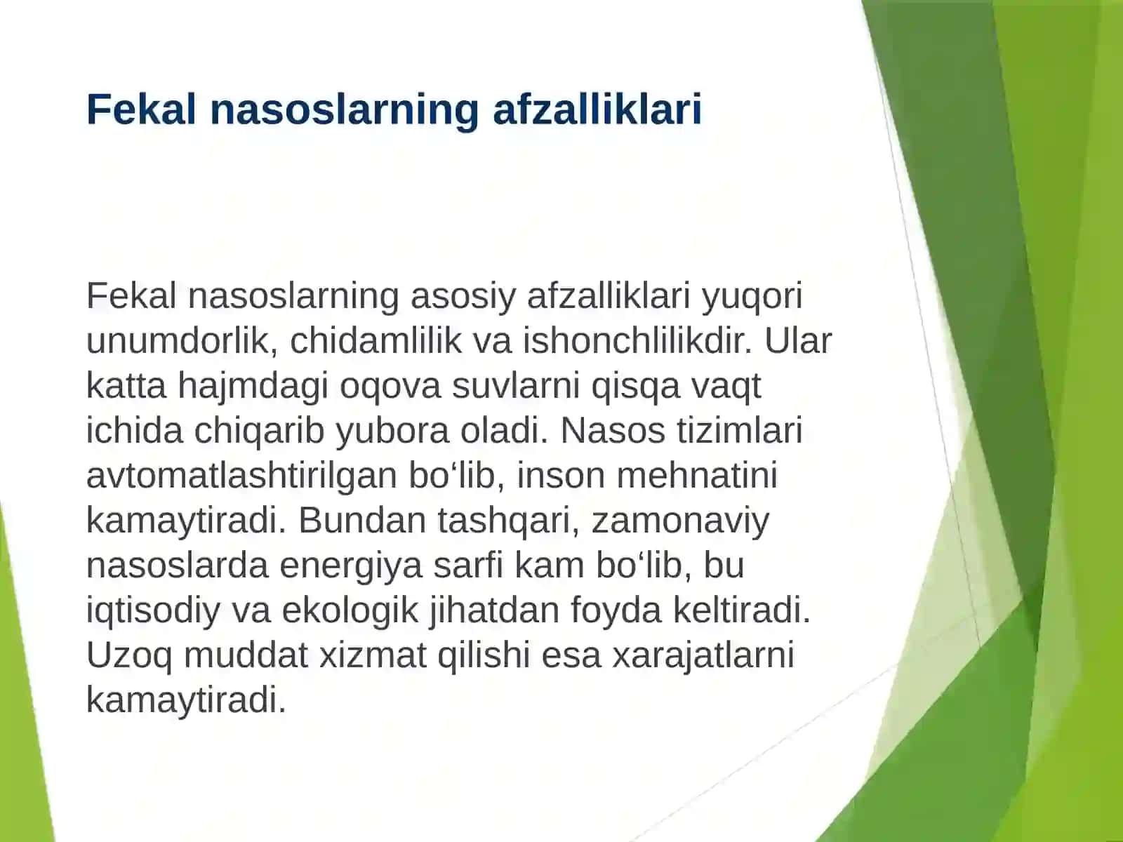 FEKAL NASOSLARNING EKOLOGIK JIHATDAN SAMARADORLIGI VA AVANKAMERALARNING AHAMIYATI 4