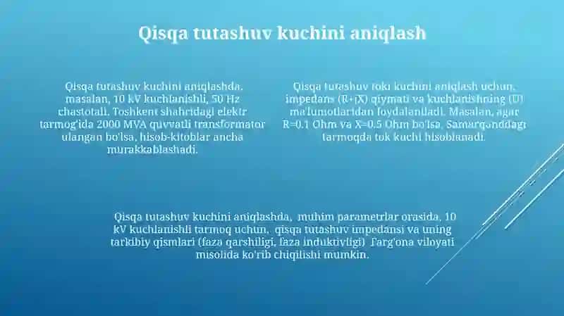 Uch fazali qisqa tutashuvning matematik modeli 4