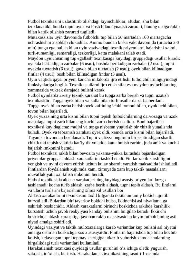 Futbol tupini kabul kilishning texnikasini egallash 4