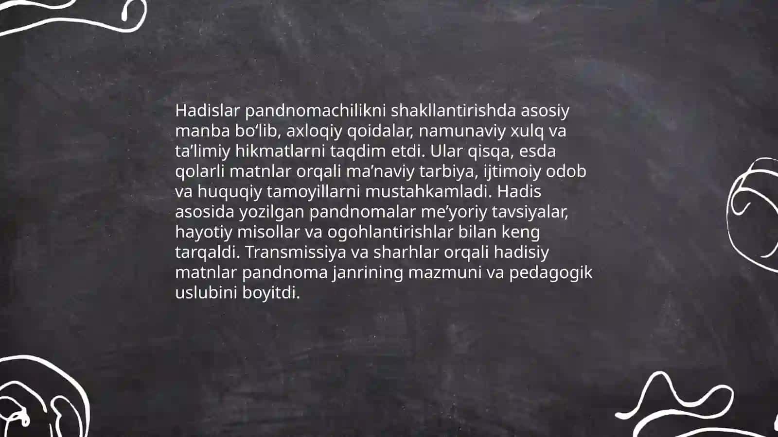 Hadislarning pandnomachilikni yuzga keltirishi va taraqqiyot siri 4