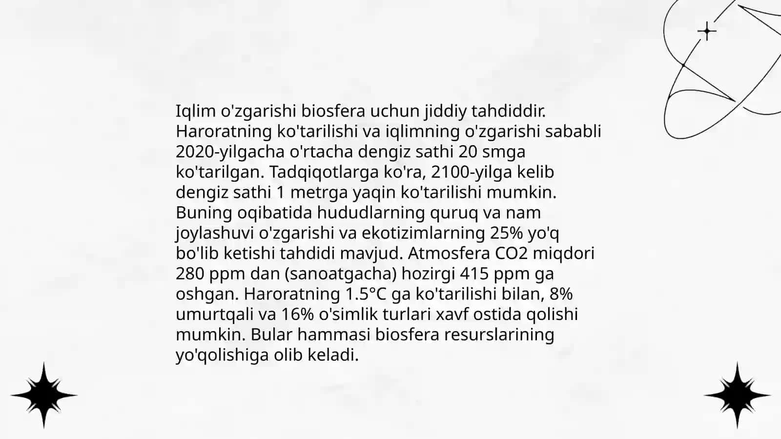 Biosferaning xozirgi ahvoli toʻgʻrisidagi axborotlar tahlili 4