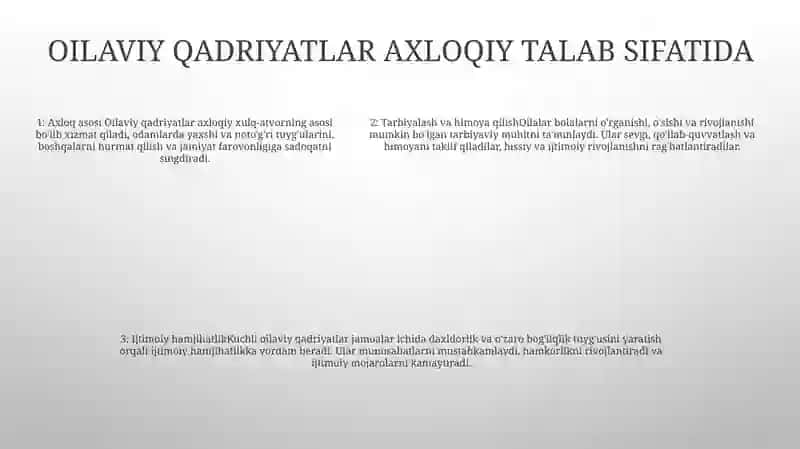 Oila Va Oilaviy Qadriyatlar Ma’Naviy Madaniyatning Bosh Omili 4