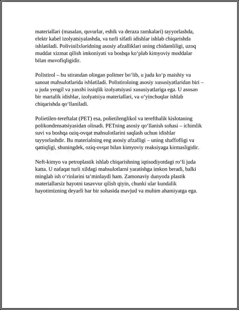 Neft-kimyo va petroplastik ishlab chiqarish 4