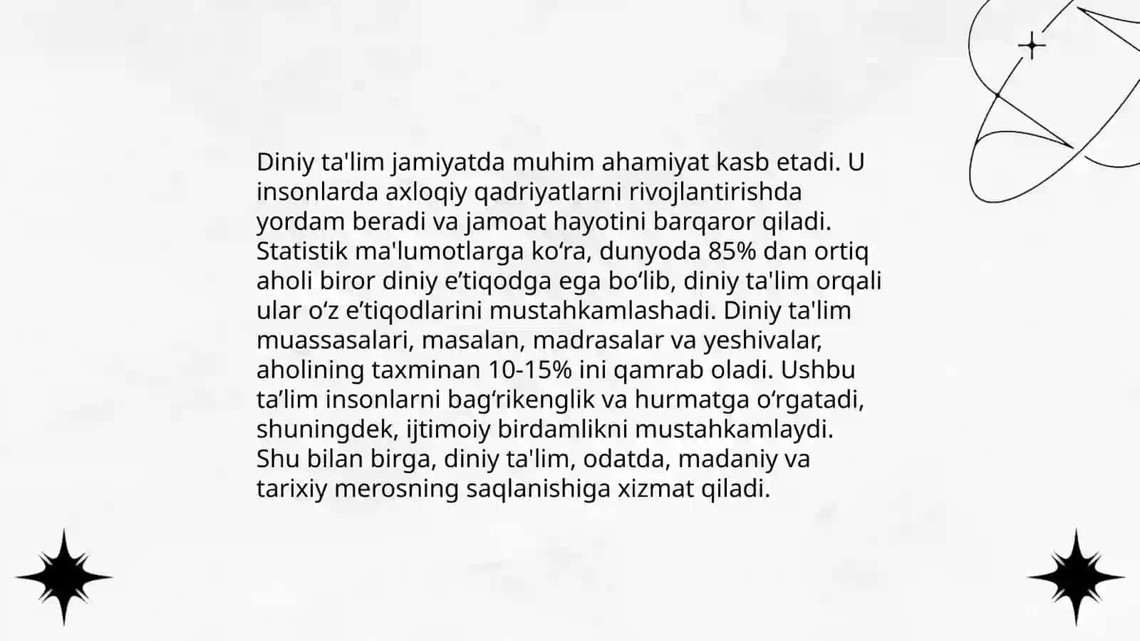 Yangi O‘zbekistonda dunyoviy va diniy ta`lim-tarbiyaga munosabat 4