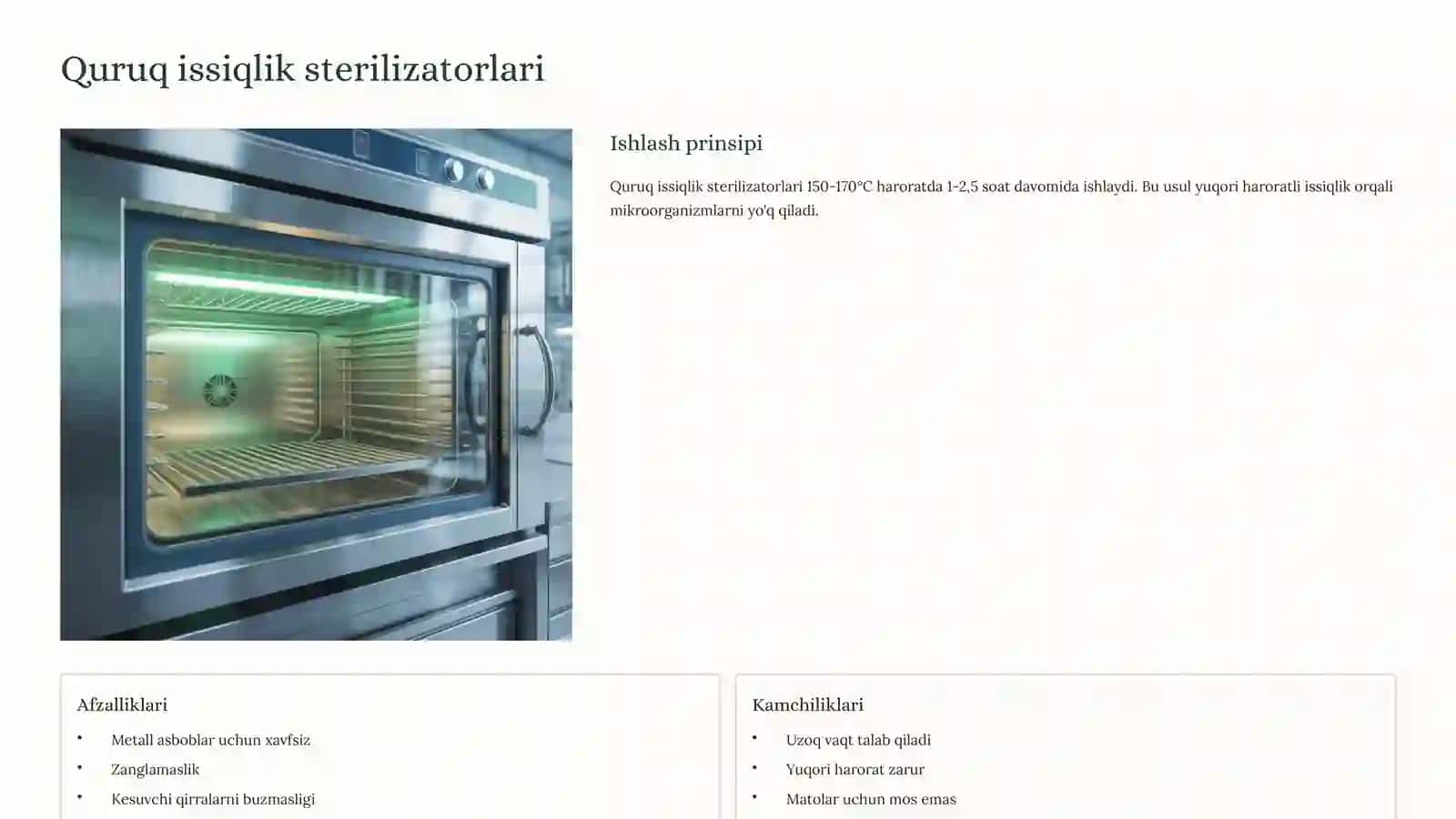 Sterilizatorlar Klassifikatsiyasi va Turlari 4