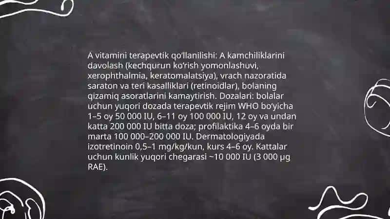 Vitaminlarni tibbiyotda qo'llanilishi va antivitaminlar 4