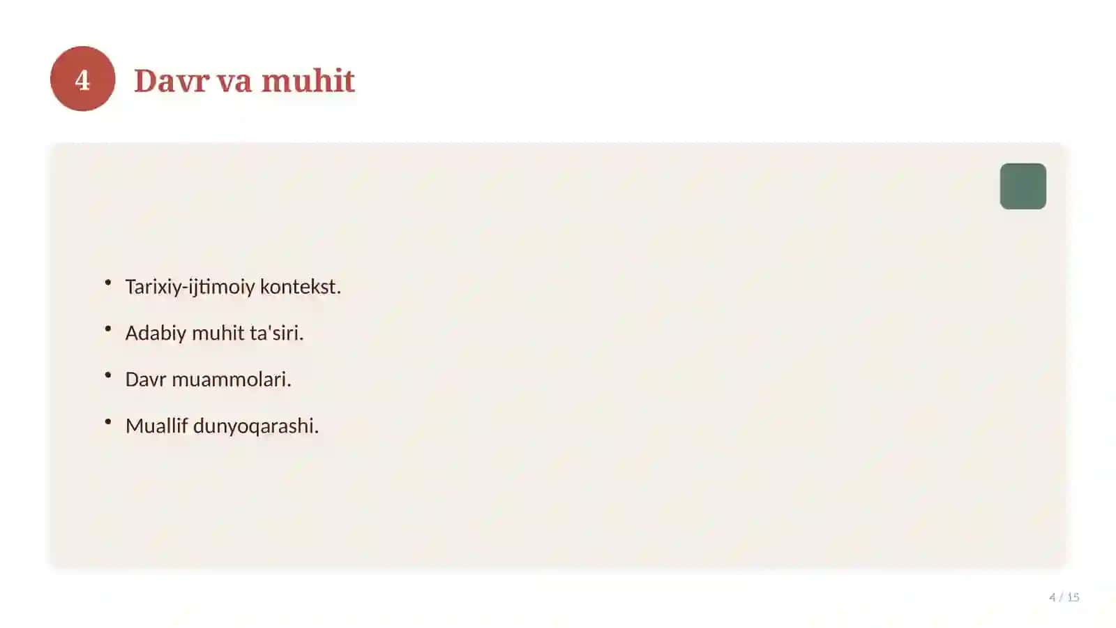 Sharq madaniyati va Dante 4