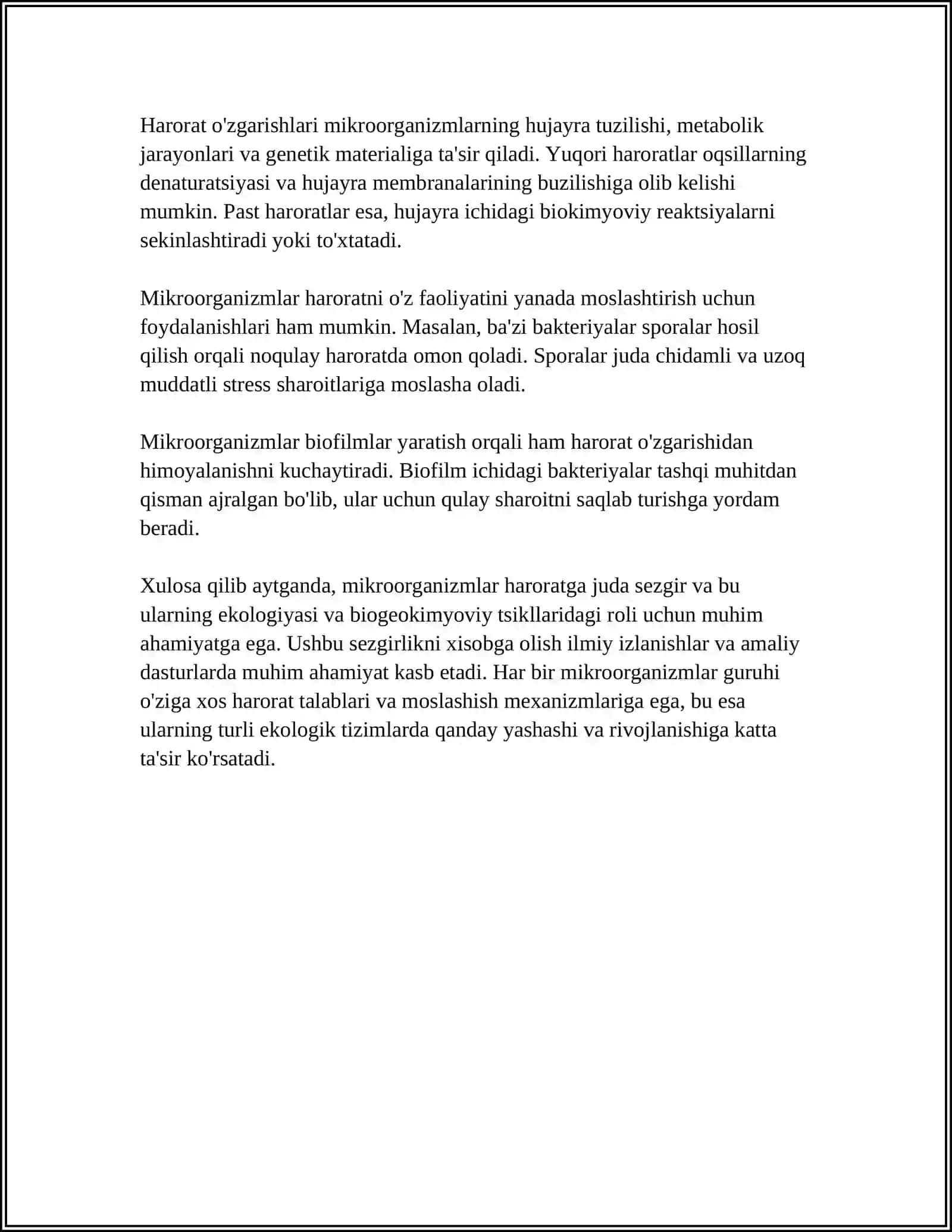 MIKROORGANIZMLARGA MUHIT HARORATINING TA'SIRI 4