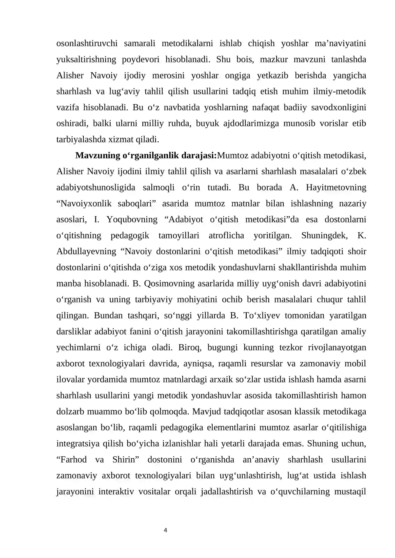 Mumtoz asarlarni sharhlab o‘rganish, lug‘at ustida ishlash (“Farhod va Shirin” asari misolida) 4