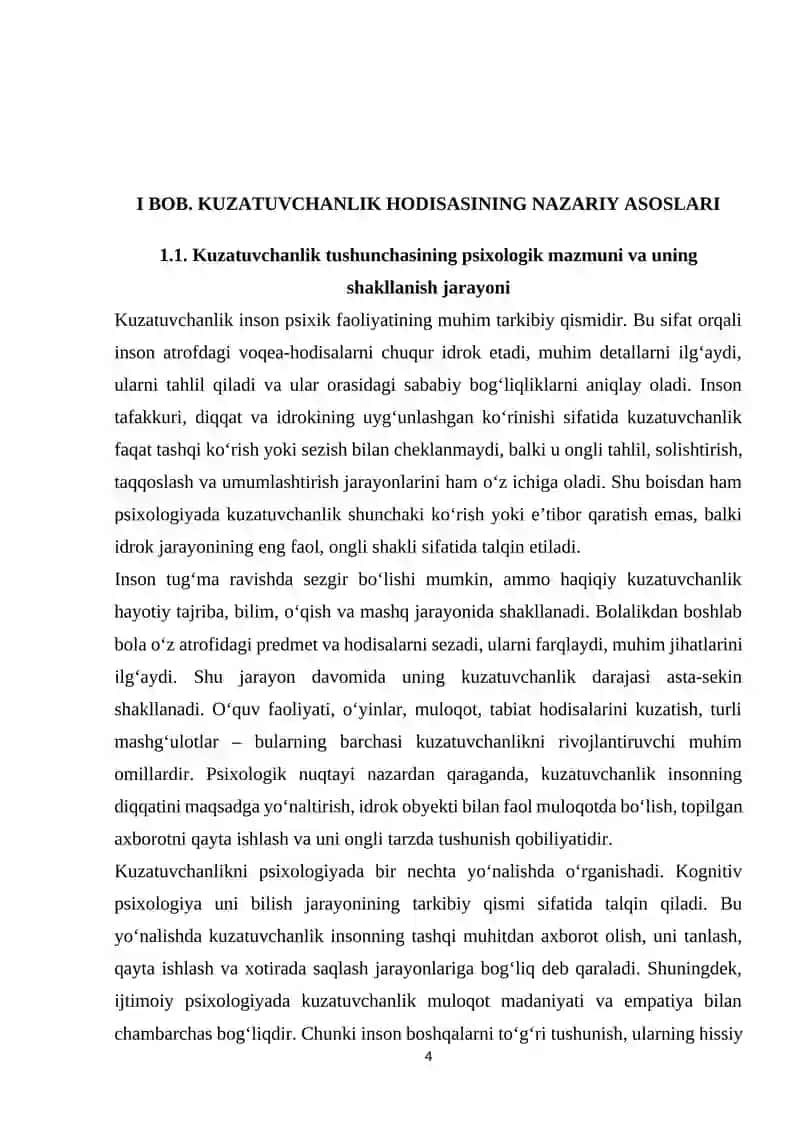 KUZATUVCHANLIKNI TADQIQ ETISH METODLAR TASNIFI 4