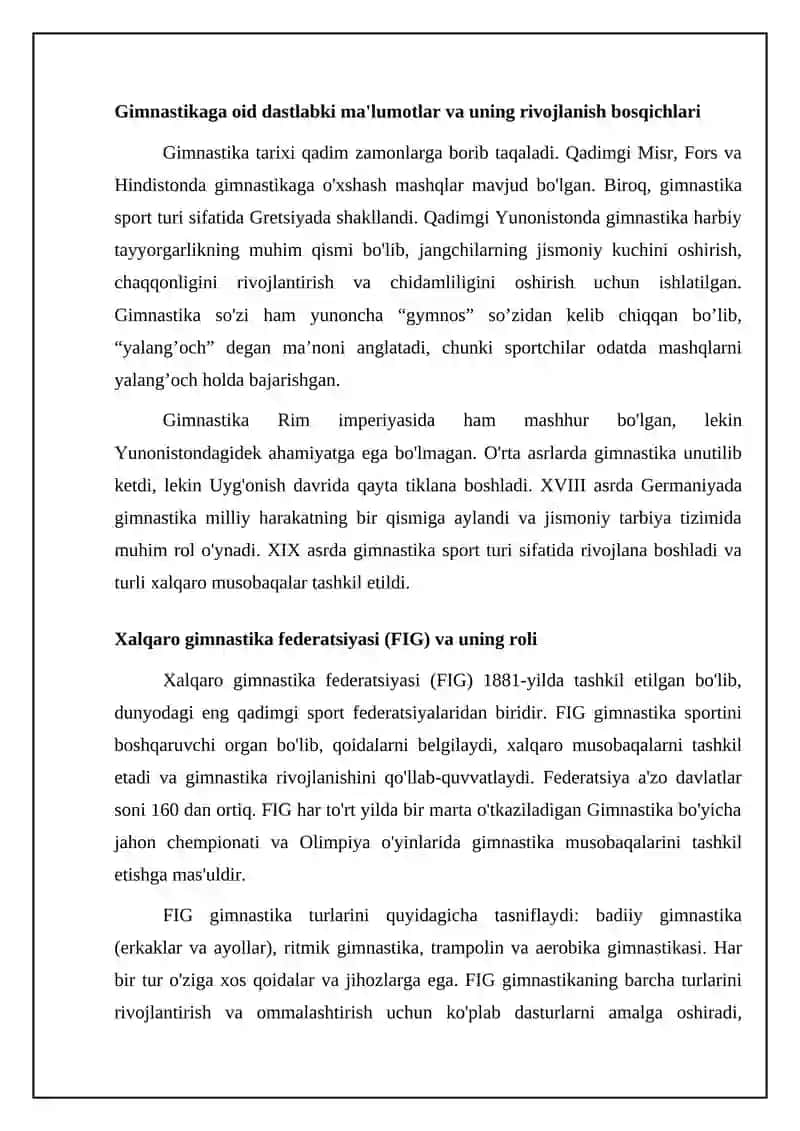 Gimnastika tarixi va rivojlanishi 4