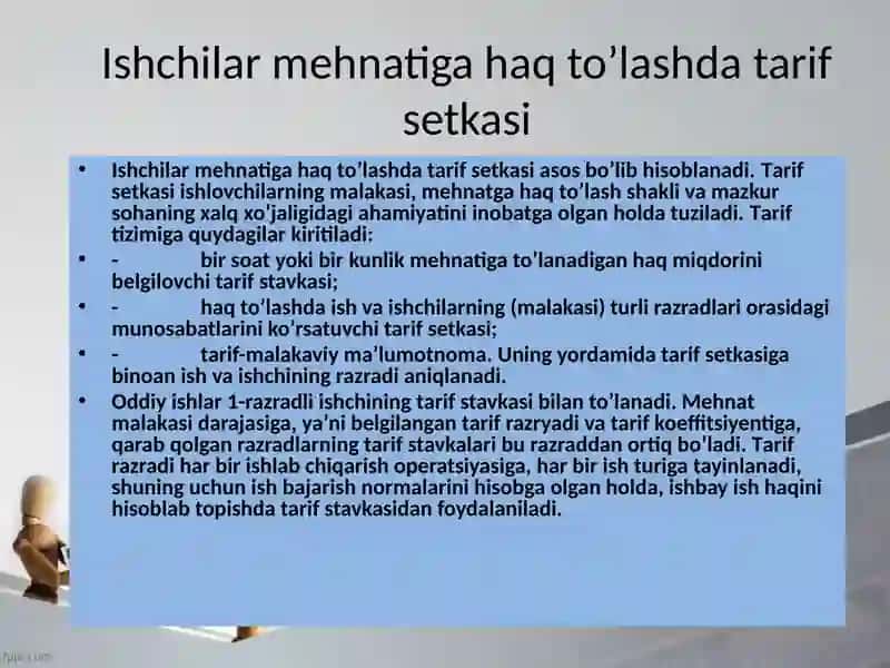 Mehnatga haq to’lashning shakllari va tizimlari 4