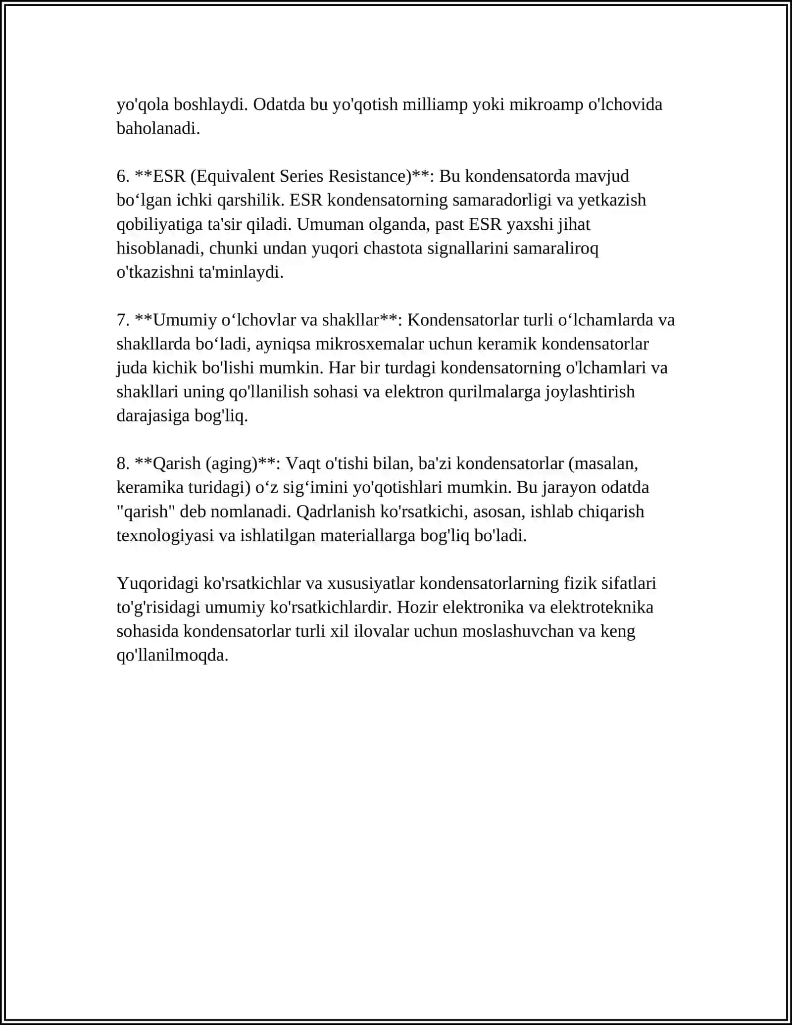 Zarayadlanga Kodensator Energiyasi 4