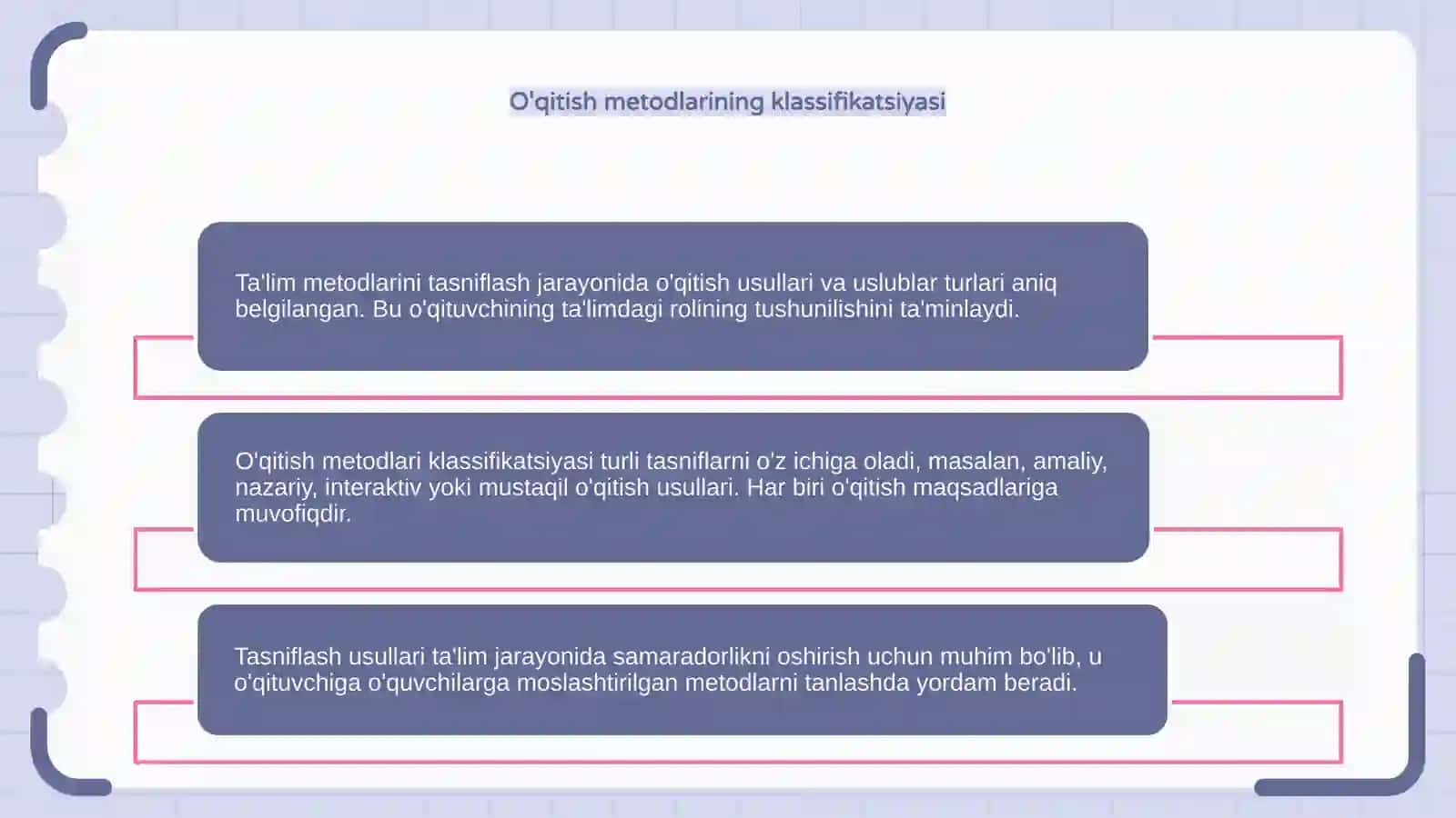 Ta'lim metodlarini tasniflash 4