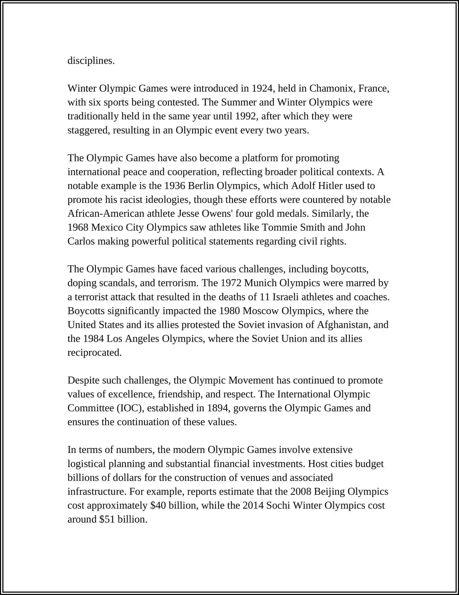 THE OLYMPIC GAMES 4
