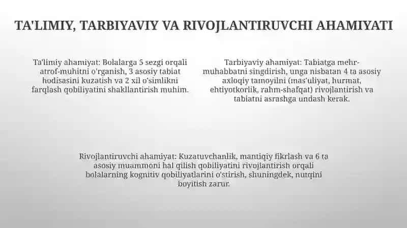 Tabiat bilan tanishtirish metodikasi 4