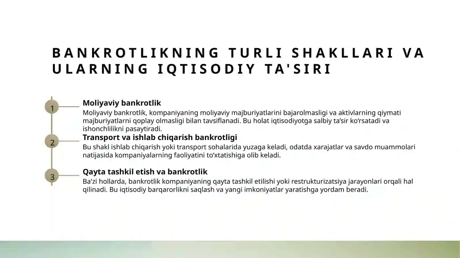 Korxonalar faoliyatida bankrotlik amaliyoti va uning tashkiliy xususiyatlari 4