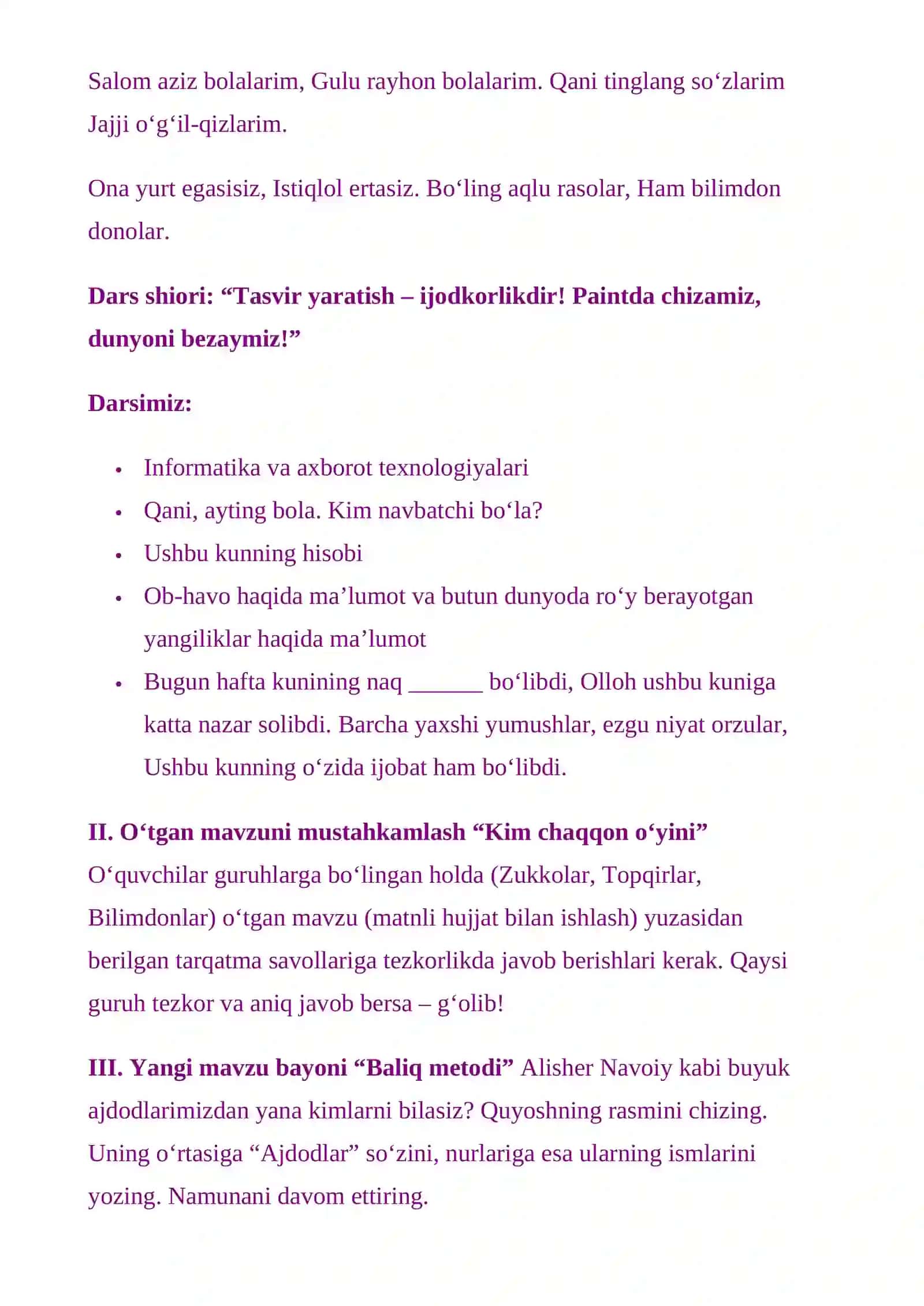 Tasvirlar bilan ishlash (Microsoft Paint dasturida Line va Pencil uskunalaridan foydalanish) 4