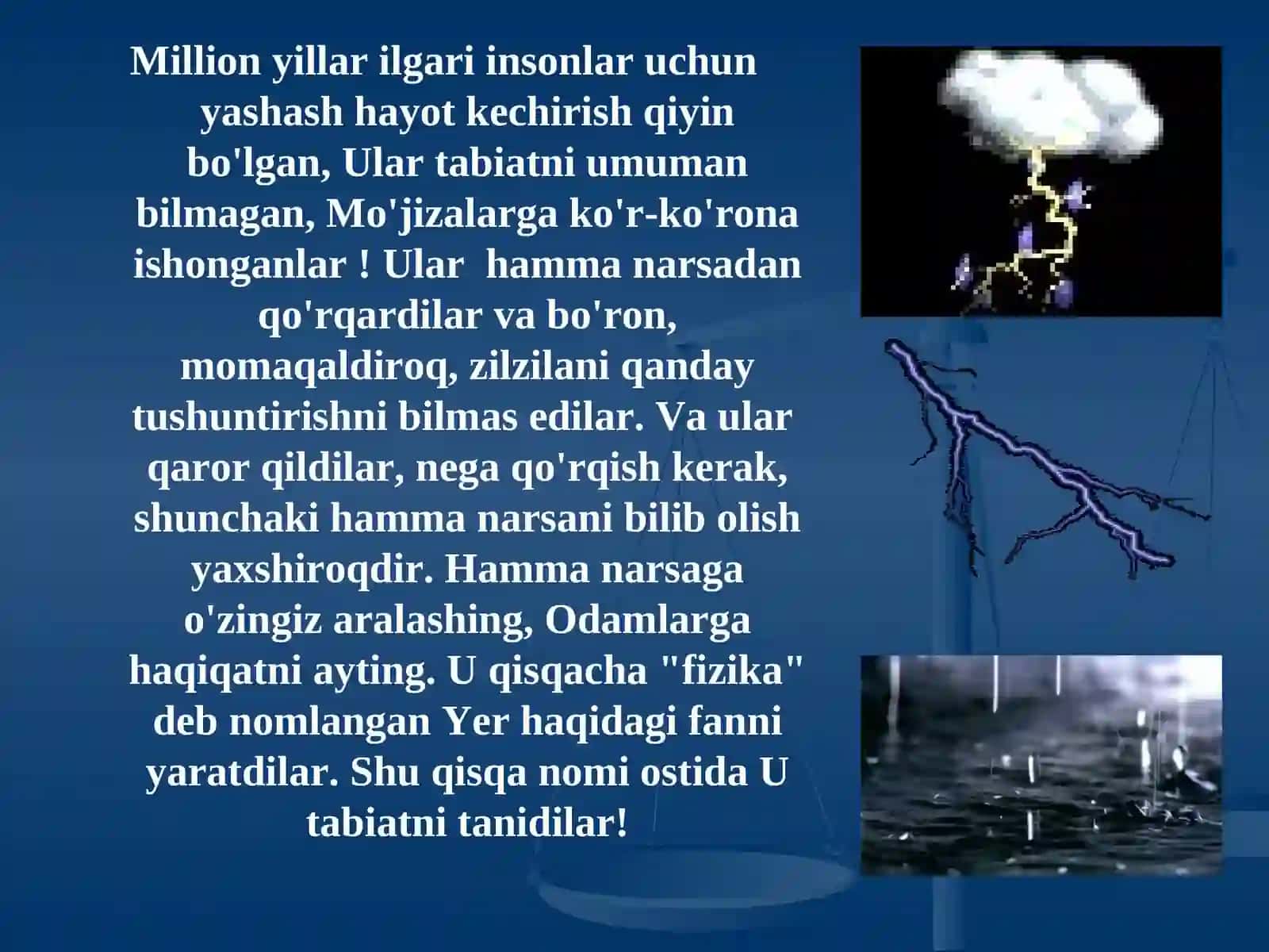 Fizikda ishlatiladigan ayrim atamalar Kuzatish va tajribalar 4