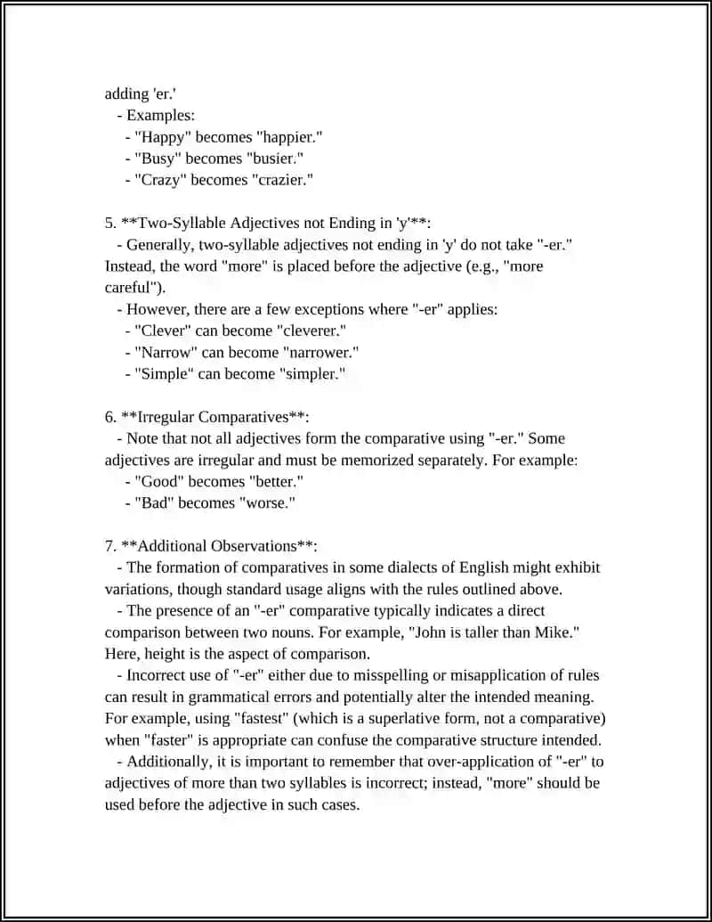 COMPARATIVE ADJECTIVES 4