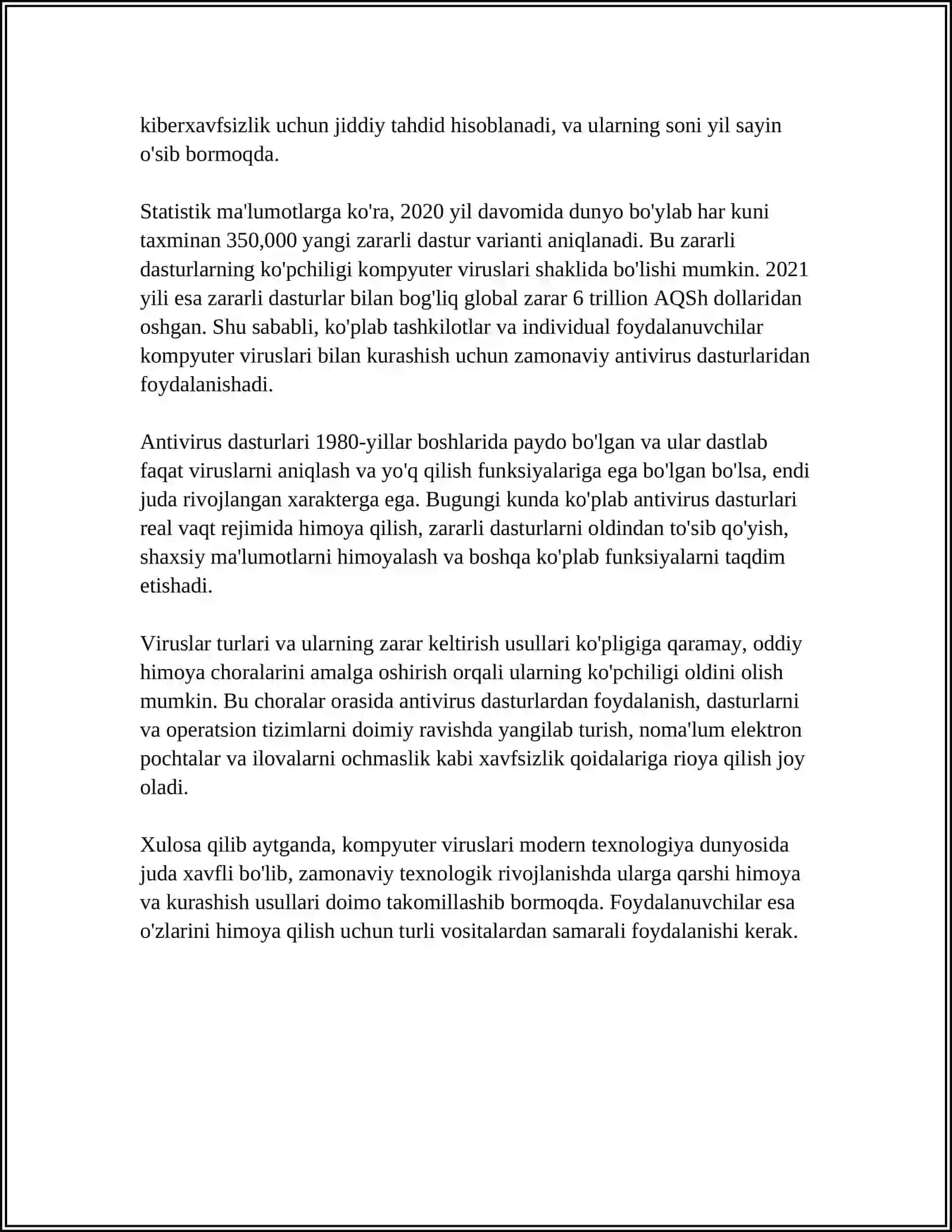 ZARARKUNANDA DASTURLARNING TURLARI 4