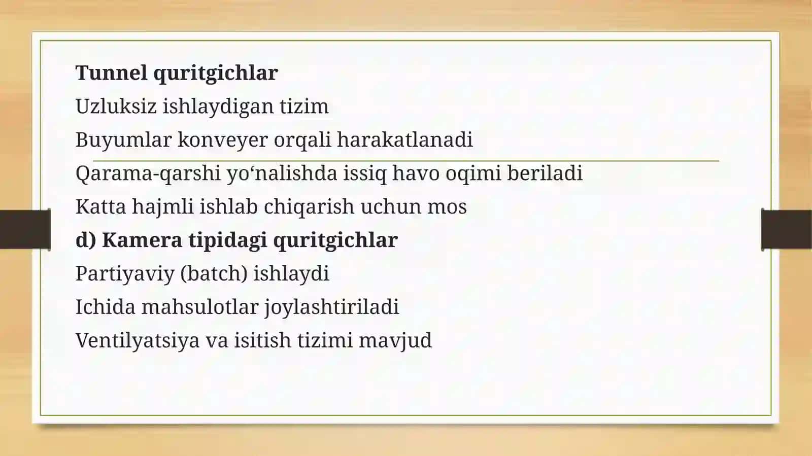 Chinni-fayans buyumlarini quritish va kuydirish uskunalari 4
