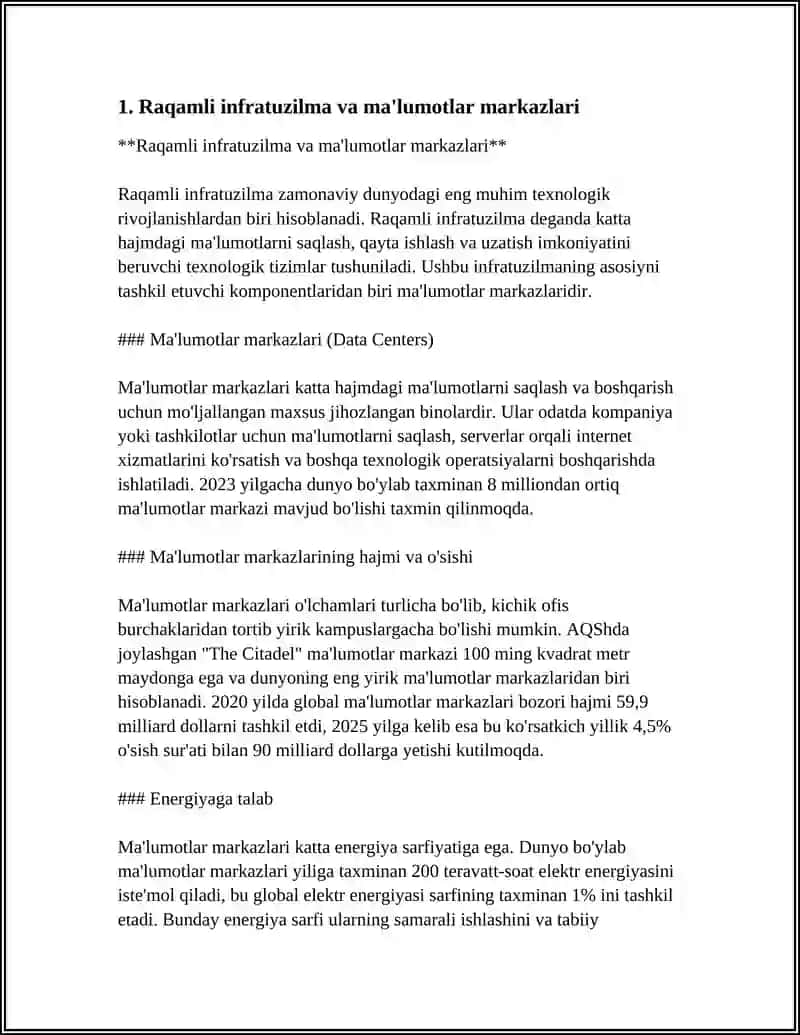 Raqamli infratuzilma va ma'lumotlar markazlari 4