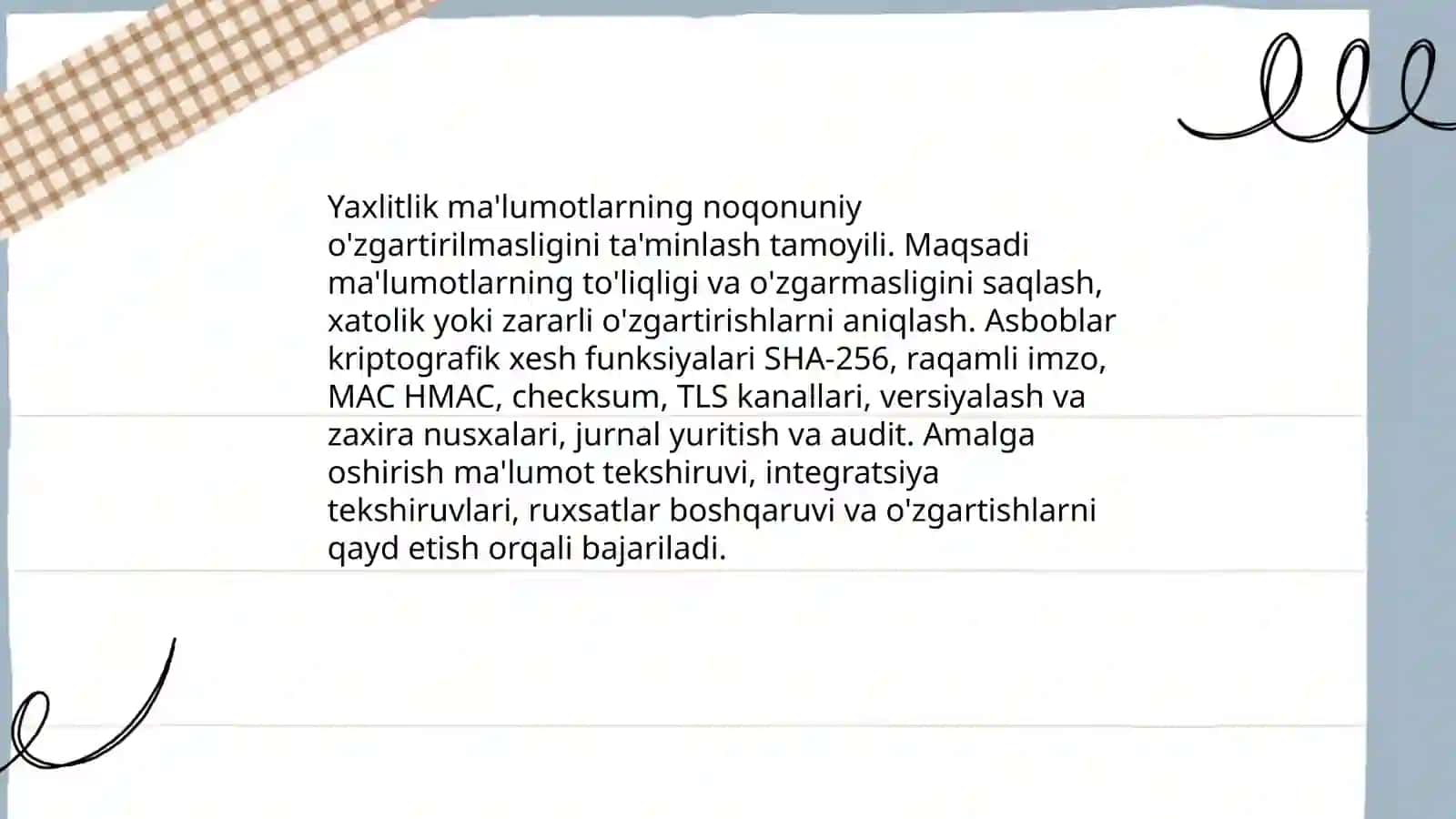 Ma'lumotlarni himoya qilish tamoyillari 4