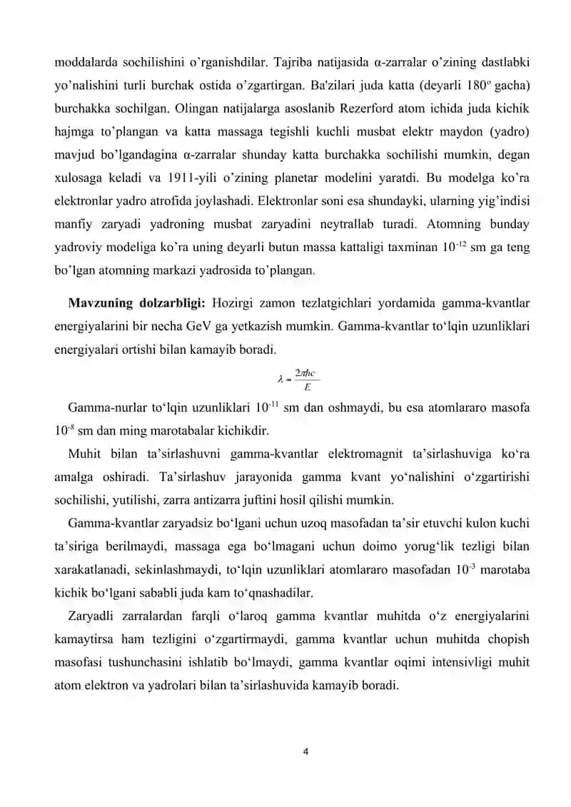 Nurlanishlarning biologik ta`siri va undan himoyalanish. Shaxsiy dozimetrlar KURS ISHI 4