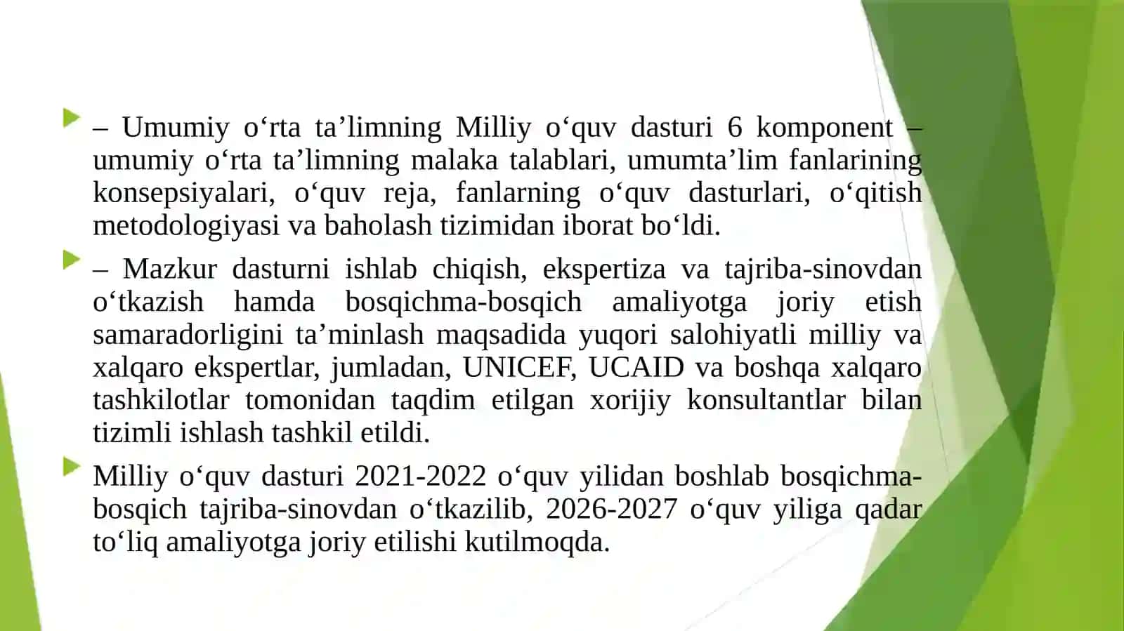 Ona tilidan Davlat ta’lim standarti va milliy o‘quv dasturi mazmuni 4