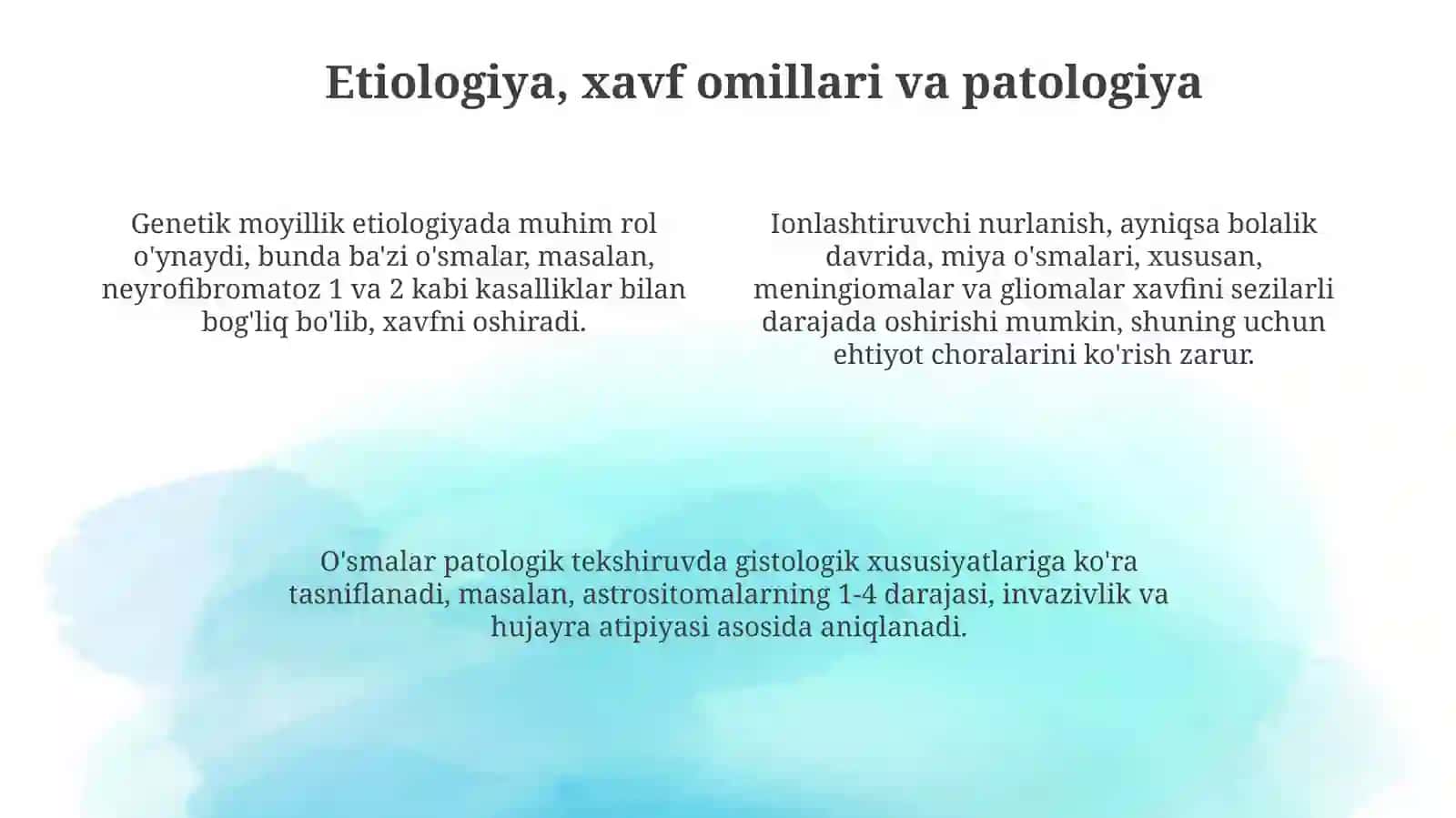 Markaziy nerv sistemasi va umurtqa o‘smalari 4